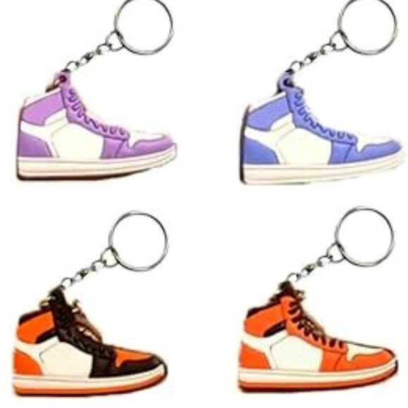 Sneakers Keychains Logo Shoe Bag Charms - Set of 10 - Picture 6 of 14